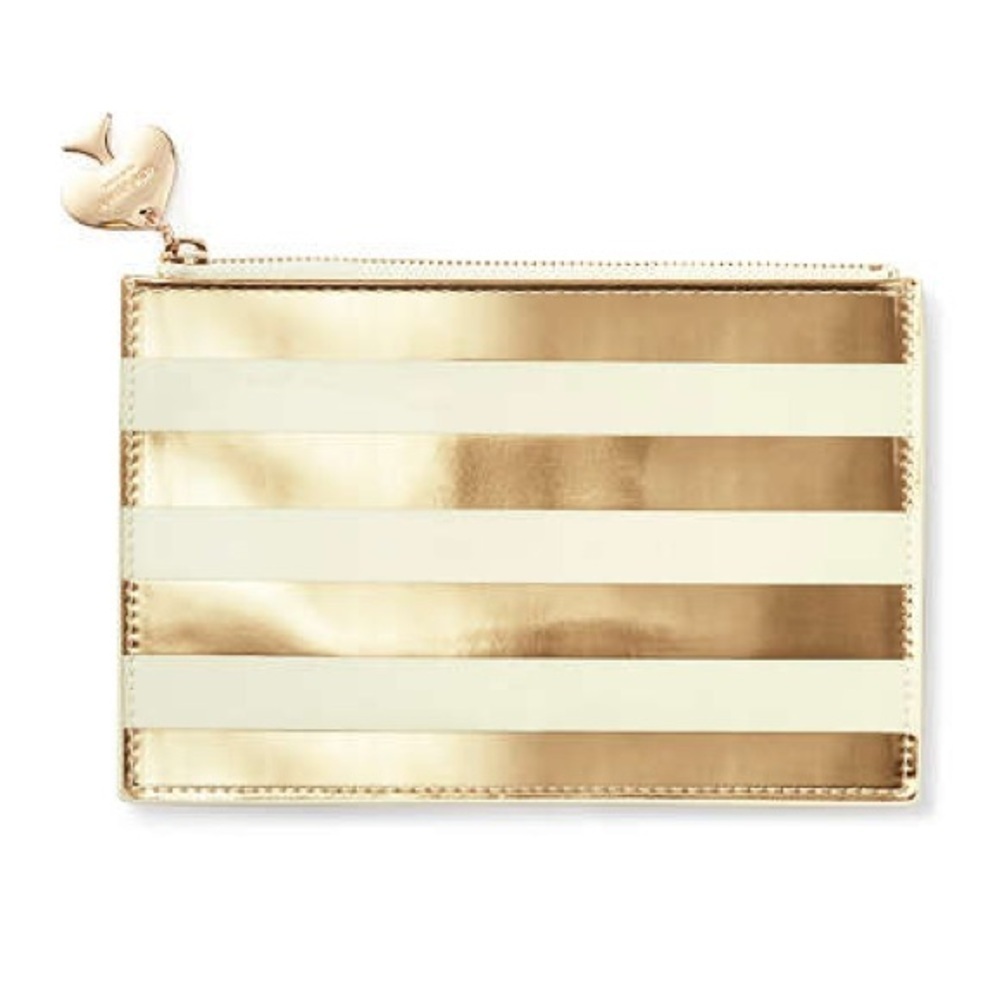 Kate Spade Gold Stripe Pencil Pouch